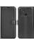 Xiaomi Için Poco C40 4g Çizgi Anti-Çizelge Litchi Doku Pu Pu Deri Tam Koruma Kılıfı Flip Stand Cüzdan Telefon Kapak Black (Yurt Dışından) 1