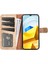 Xiaomi Poco M5 Için 4g Pu Deri Renk Ekleme Telefon Kılıf Stand Cüzdan Folio Flip Anti-Drop Iç Tpu Cover-Sarı (Yurt Dışından) 2