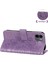 Xiaomi Için Redmi A1 4g/a2 4g Çiçek Baskı Pu Deri Kılıf Stand Stand Anti Drop Telefon Cüzdan Kapağı Strap-Purple (Yurt Dışından) 4