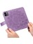 Xiaomi Için Redmi A1 4g/a2 4g Çiçek Baskı Pu Deri Kılıf Stand Stand Anti Drop Telefon Cüzdan Kapağı Strap-Purple (Yurt Dışından) 5