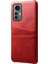 Xiaomi Için 12 Lite 5g Çift Kart Yuvalı Pu Deri Kaplamalı Sabit Pc Ön Kara Çizelge Kabuk Kırmızısı (Yurt Dışından) 2