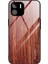 Xiaomi Redmi A1 4g/a2 4g Ahşap Desen Çizgiye Döküm Anti Anti Anti Anti Anti Cam+Tpu Hibrid Case-Wine Kırmızı (Yurt Dışından) 1