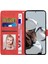 Xiaomi 12T 5G/12T Pro 5g/redmi K50 Ultra 5g Pu Deri+Tpu Şok Geçirmez Cüzdan Kapağı Folio Flip Stant Stand Telefon Kılıfı Strap-Red ile (Yurt Dışından) 3