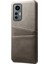 Xiaomi Için 12 Lite 5g Çift Kart Yuvalı Pu Deri Kaplamalı Cep Telefon Kılıfı Pu Deri Kaplamalı Sert Pc Anti-Çizelge Kabuk Grey (Yurt Dışından) 2