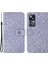 Xiaomi 12T 5G/12T Pro 5g/redmi K50 Ultra 5g Mıknatıs Toka Etnik Bastı Çiçek Cüzdan Hands Stand Deri Kılıf Strap-Murple (Yurt Dışından) 1