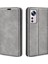 Xiaomi Için 12 Lite Cilt Dokunuş Hissi Folio Flip Pu Deri+Tpu Çift Katman Koruma Telefon Kasası Standı Cüzdan Stili Kabuk-Gri (Yurt Dışından) 1