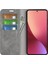 Xiaomi Için 12 Lite Cilt Dokunuş Hissi Folio Flip Pu Deri+Tpu Çift Katman Koruma Telefon Kasası Standı Cüzdan Stili Kabuk-Gri (Yurt Dışından) 3