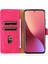 Xiaomi Için 12 Lite Anti-Çizik Pu Deri Cüzdan Telefon Kasası Standı Manyetik Kapanma Cilt Dokunuşu Hissi Şok Geçirmez Tutar Flip Cover-Rose (Yurt Dışından) 2