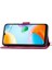 Xiaomi Redmi 10C 4g Için Anti-Fall Anti-Fone Kılıfı Baskılı Çiçekler Pu Deri Deri Touch Stand Flip Cüzdan Kapağı Bilek Kayışı ve Omuz Kayış-Wine Kırmızı (Yurt Dışından) 3