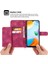 Xiaomi Redmi 10C 4g Için Anti-Fall Anti-Fone Kılıfı Baskılı Çiçekler Pu Deri Deri Touch Stand Flip Cüzdan Kapağı Bilek Kayışı ve Omuz Kayış-Wine Kırmızı (Yurt Dışından) 5
