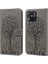 Xiaomi Redmi Için 10C 4g Cep Telefon Kılıfı Baskılı Geyik Ağacı Desen Standı Cüzdan Pu Deri Manyetik Kabuk Kapak Grey (Yurt Dışından) 1