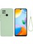 Xiaomi Redmi Için 10C Hassas Kesimler Sıvı Silikon Kılıf Yumuşak Mikrofiber Astar Damla Koruma Ince Ince Kapak Kayış Yeşili (Yurt Dışından) 1