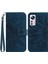 Xiaomi Için 12 Lite 5g HT04 Baskılı Ayçiçeği Pu Deri Cüzdan Kılıfı Cilt Touch Stand Manyetik Kapatma Strap-Dark Mavi ile Telefon Kapağı (Yurt Dışından) 1