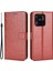 Manyetik Kapatma Cüzdan Xiaomi Için Telefon Kılıfı Redmi 10C Pu Deri Folio Flip Cover Çılgın At Doku Doku Kabuk Strap-Brown (Yurt Dışından) 1