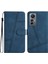 Xiaomi Için 12 Lite 5g Vintage Hatlar Baskılı Telefon Şok Geçirmez Kılıf Cilt Touch Pu Deri Stand Cüzdan Koruyucu Kapak Mavisi (Yurt Dışından) 1