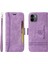 Xiaomi Için Redmi A1 4g/a2 4g Pu Deri Deri Anti-Fall Telefon Kılıf Cüzdan Stand Baskılı Dikiş Hattı Koruyucu Cep Telefonu Kapak-Mor (Yurt Dışından) 1