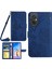 Xiaomi Redmi Için 11 Prime 4g HT03 Parmak Izi Ücretsiz Kelebek Çiçekler Baskılı Cüzdan Telefon Kılıfı Cilt Touch Pu Deri Flip Folio Stand Manyetik Kapak Omuz Kayışı Mavisi (Yurt Dışından) 1