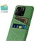 Çift Kart Yuvaları Bez+Pc Kılıfı Xiaomi Redmi 10A 4g, Kumaş Doku Anti-Fall Koruyucu Telefon Kapak Yeşil (Yurt Dışından) 2