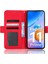 Xiaomi Redmi Için 11 Prime 4g Çoklu Kart Yuvası Pu Deri Deri Çift Manyetik Toka Telefon Kapak Standı Cüzdan Kılıf Kırmızı (Yurt Dışından) 4