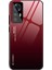 Xiaomi 12T Pro 5g Gradyan Tasarımı Temperli Cam Telefon Kılıfı Sabit Pc Geri Gradyan Yumuşak Tpu Tampon Anti-Çizelge Kapak-Kırmızı / Siyah (Yurt Dışından) 1