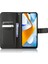 Xiaomi Poco C40 4g Için Anti-Drop Telefon Deri Kapağı, Elmas Doku Manyetik Toka Flip Cüzdan Kılıfı Stand Telefon Kabuk Black (Yurt Dışından) 2