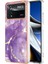 Xiaomi Poco X4 Pro 5g Mermer Desen Anti-Çizelge Anti-Çizelge Şok Geçirmez Telefon Kılıfı Yumuşak Tpu Imd Elektrokaplatma Kapak Morası (Yurt Dışından) 1