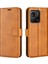 Xiaomi Redmi 10A Için Dokulu Pu Deri Koruyucu Kapak, Square Manyetik Toka Cüzdan Stand Telefon Kılıfı Sarı (Yurt Dışından) 1