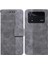 Xiaomi Için Poco M4 Pro Cüzdan Stand Telefon Kılıfı Geometrisi Basılı Pu Deri Kapak Grey (Yurt Dışından) 1