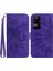 Xiaomi Için Poco F4 5g/redmi K40S 5g HT04 Baskılı Ayçiçeği Stand Cüzdan Telefon Kılıfı Cilt Touch Pu Deri Anti Drop Kapak Strap-Dark Purple (Yurt Dışından) 1