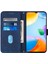 Xiaomi Için Redmi 10C/REDMI 10 (Hindistan) Pu Deri Kapak Çizgileri Baskılı Cüzdan Stand Flip Telefon Kılıfı Omuz Kayışı Sapfire (Yurt Dışından) 4