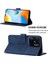 Xiaomi Için Redmi 10C/REDMI 10 (Hindistan) Pu Deri Kapak Çizgileri Baskılı Cüzdan Stand Flip Telefon Kılıfı Omuz Kayışı Sapfire (Yurt Dışından) 5