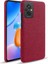 Xiaomi Redmi Için 11 Prime 4g Şok-Absorpsiyon Cep Telefon Kılıfı Kabuk Düz Renk Sert Pc+Bez Telefon Kapak-Kırmızı (Yurt Dışından) 1