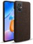 Xiaomi Redmi Için 11 Prime 4g Şok-Absorpsiyon Cep Telefon Kılıfı Kabuk Düz Renk Sert Pc+Kumaş Telefon Kapak-Kahverengi (Yurt Dışından) 1