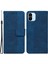 Xiaomi Için Redmi A1 4g/a2 4g Geometri Deseni Baskılı Pu Deri Standı Kılıf Damla Koruyucu Koruyucu Telefon Cüzdan Kapağı Strap-Mavi ile (Yurt Dışından) 1