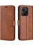 Xiaomi Redmi 10A Için Dokulu Pu Deri Koruyucu Kapak, Kare Manyetik Toka Cüzdan Standı Telefon Vaka Işığı Kahverengi (Yurt Dışından) 1