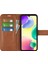 Xiaomi Redmi 10A Için Dokulu Pu Deri Koruyucu Kapak, Kare Manyetik Toka Cüzdan Standı Telefon Vaka Işığı Kahverengi (Yurt Dışından) 3