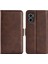 Xiaomi Için Redmi Note 11E 5g/redmi 10 5g/redmi 10 Prime+ 5g Dokulu Pu Deri+ Tpu Çift Koruma Telefon Kılıfı Şok Geçirmez Stand Cüzdan Tasarım Telefon Kabuk-Kahverengi (Yurt Dışından) 1