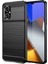 Xiaomi Poco M4 Için 5g Dayanıklı Tpu Cep Telefonu Kılıfı Karbon Fiber Doku Fırçalanmış Yüzey Giyim Dayanıklı Kapak Siyahı (Yurt Dışından) 1