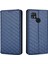 Xiaomi Için Poco C40 4g Pu Deri Stand Cüzdan Otomatik Kapatma Manyetik Telefon Kılıfı Baskılı Rhombus Desen Folio Flip Cover-Blue (Yurt Dışından) 1
