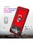 Xiaomi Poco X4 Pro 5g Yüzük Kickstand Telefon Kılıfı Yumuşak Tpu+Sert Pc Askeri Şok Geçirmez Koruyucu Kapak-Kırmızı (Yurt Dışından) 5