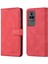 Xiaomi Için Redmi K50/K50 Pro Pu Deri Cüzdan Telefon Kılıfı Tam Vücut Koruma Standı Manyetik Folio Katlanır Kapak-Kırmızı (Yurt Dışından) 1