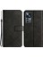 Xiaomi 12T 5G/12T Pro 5g/redmi K50 Ultra 5g Düz Renk Çizgisi Baskı Pu Deri Telefon Kabuğu, Cüzdan Stand Şok Geçirmez Manyetik Toka Telefon Kılıfı Black (Yurt Dışından) 1