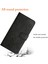 Xiaomi 12T 5G/12T Pro 5g/redmi K50 Ultra 5g Düz Renk Çizgisi Baskı Pu Deri Telefon Kabuğu, Cüzdan Stand Şok Geçirmez Manyetik Toka Telefon Kılıfı Black (Yurt Dışından) 5