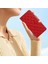 Xiaomi Için Redmi 10A Pu Deri Deri Stand Kapağı Dikiş Hattı Rhombus Cüzdan Telefon Kılıf Kırmızısı (Yurt Dışından) 4