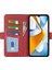 Xiaomi Poco C40 4g Anti-Çizelge Pu Deri Deri Çift Manyetik Tokal Buzağı Doku Doku Standı Cüzdan Damla Koruma Telefon Kapak-Kırmızı (Yurt Dışından) 2