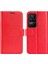 Xiaomi Için Poco F4 5g/redmi K40S 5g Şok Geçirmez Folio Flip Telefon Kılıfı Pu Deride Dirençli Çılgın At Doku Cüzdan Iyi Koruma Kapak-Kırmızı (Yurt Dışından) 1