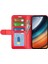 Xiaomi Için Poco F4 5g/redmi K40S 5g Şok Geçirmez Folio Flip Telefon Kılıfı Pu Deride Dirençli Çılgın At Doku Cüzdan Iyi Koruma Kapak-Kırmızı (Yurt Dışından) 2
