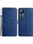 Xiaomi 12T 5G/12T Pro 5g/redmi K50 Ultra 5g Düz Renk Çizgisi Baskı Pu Deri Telefon Kabuğu, Cüzdan Stand Şok Geçirmez Manyetik Toka Telefon Kılıf Mavisi (Yurt Dışından) 1