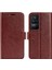 Xiaomi Için Poco F4 5g/redmi K40S 5g Şok Geçirmez Folio Flip Telefon Kılıfı Pu Deride Dirençli Çılgın At Doku Cüzdan Iyi Koruma Kapak Kahverengi (Yurt Dışından) 1
