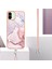 Xiaomi Için Redmi A1 4g/a2 4g Mermer Desen Damla Koruma Telefon Kılıfı Imd Elektroplasyon Çerçevesi Tpu Koruyucu Kapak Lanyard-Rose Altın (Yurt Dışından) 3
